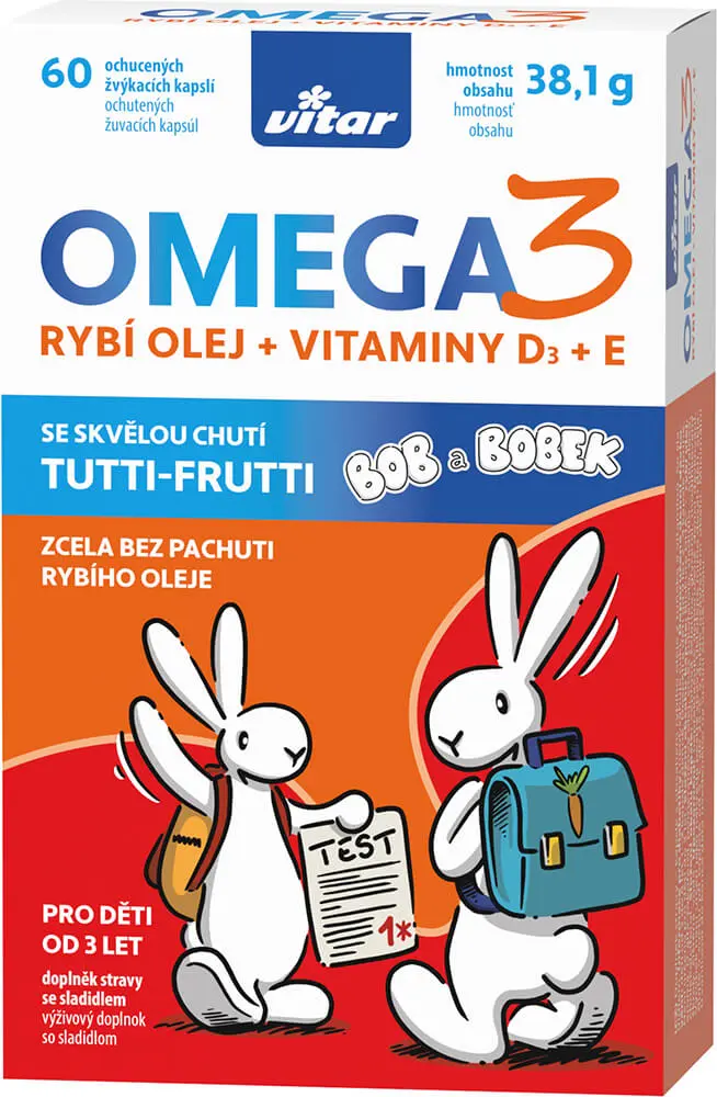 8769_4680808 VITAR KIDS OMEGA 3 VITAMIN D VITAMIN E 60 KAPSLI